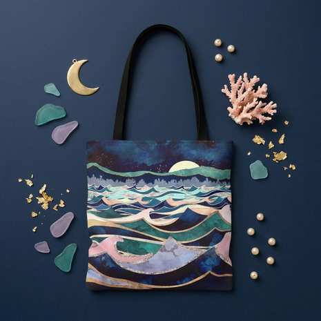 Moonlit Ocean - Tote Bag