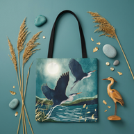 Evening Heron - Tote Bag