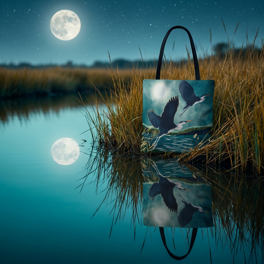 Evening Heron - Tote Bag