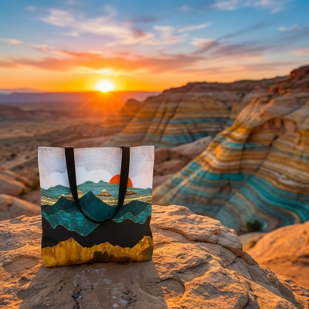 Turquoise Vista - Tote Bag