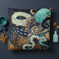 Metallic Octopus II - Decorative Pillow Cover