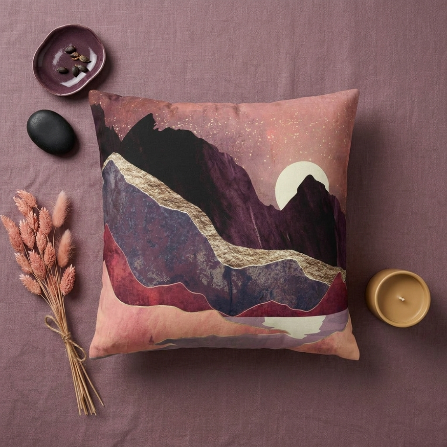 Blush Vista - Decorative Pillow Cover