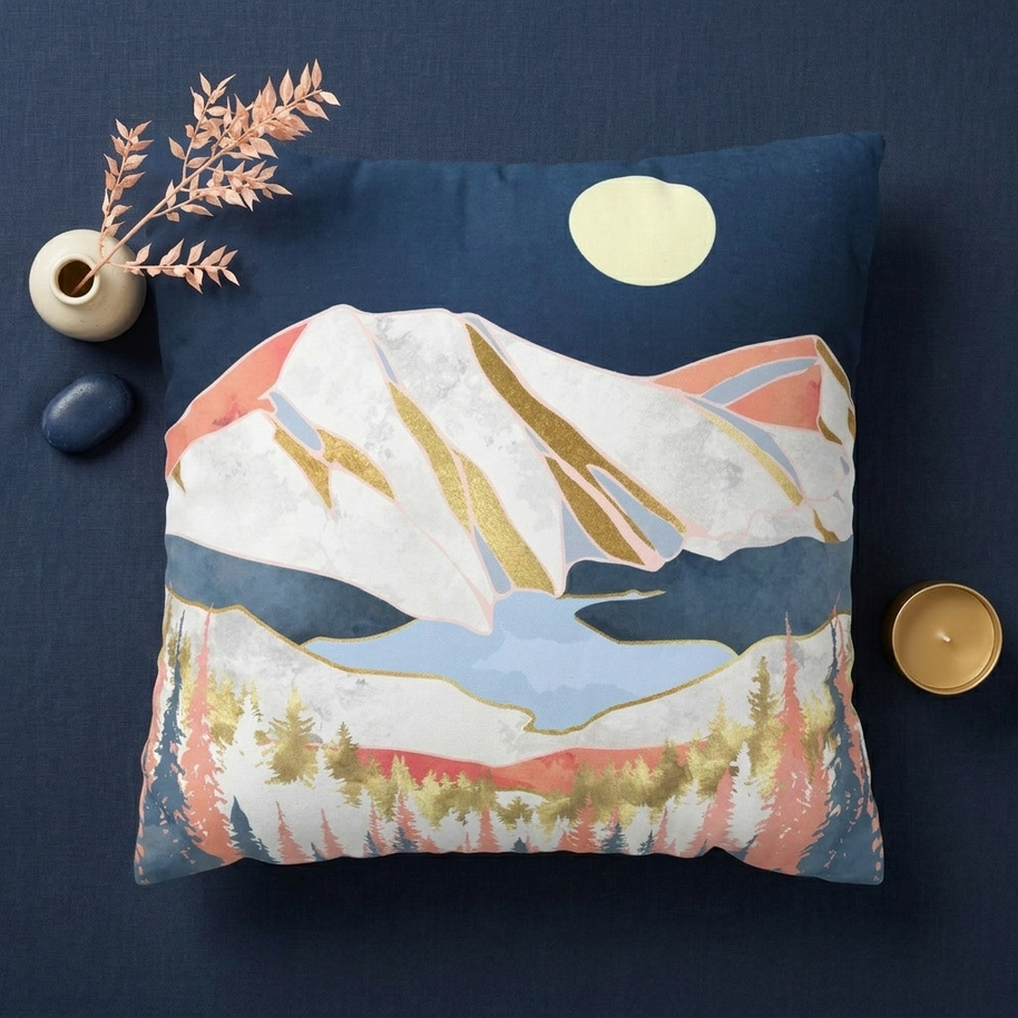Lake Mountains - Decorative Pillow Cover