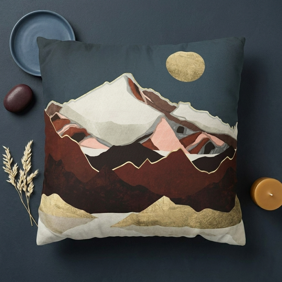 Rustic Mountains - Decorative Pillow Cover
