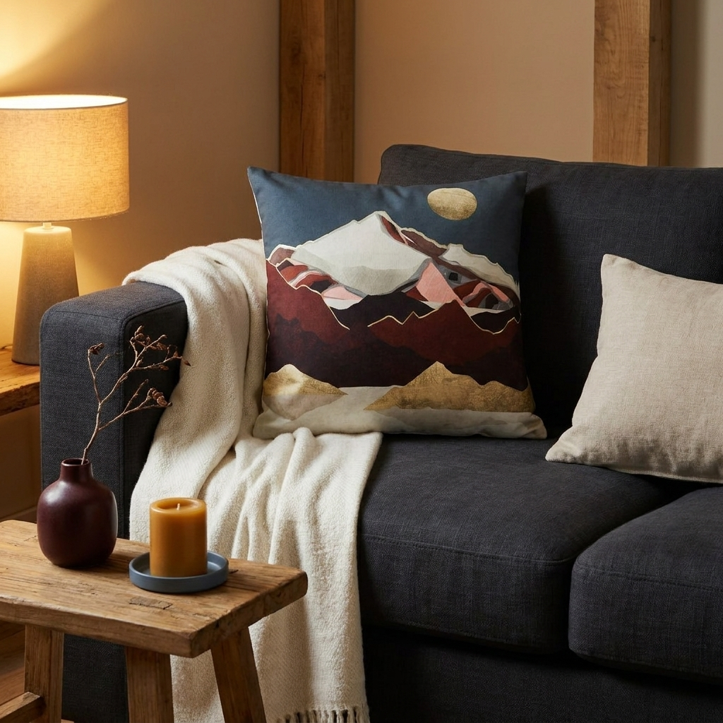 Rustic Mountains - Decorative Pillow Cover