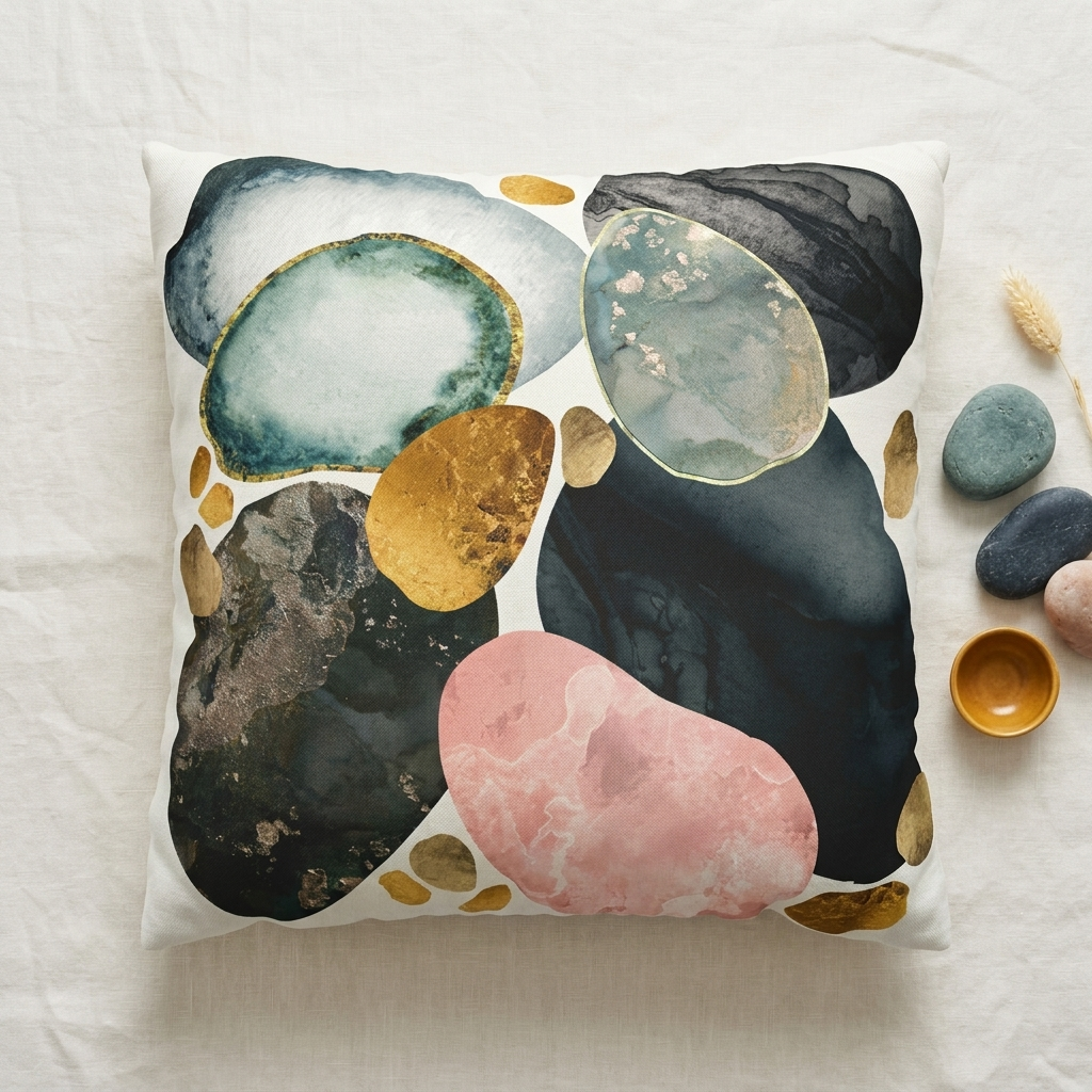 Pebble Abstract - Decorative Pillow Cover