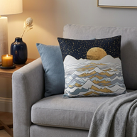 Golden Ocean - Decorative Pillow Cover