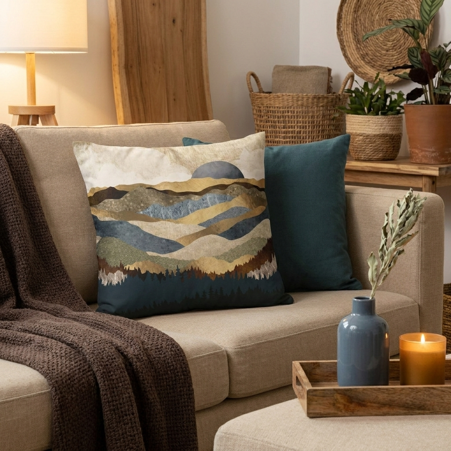 Golden Vista - Decorative Pillow Cover