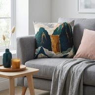 Golden Waterfall - Decorative Pillow Cover