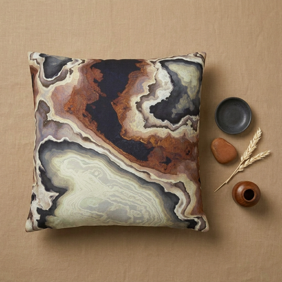 Ivory Agate - Decorative Pillow Cover