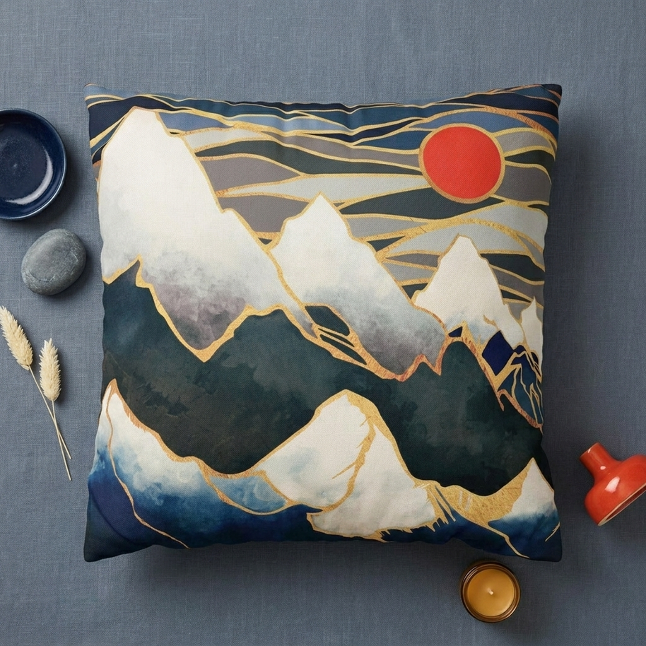 Ice Mountains - Decorative Pillow Cover