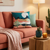 Desert Moon Vista - Decorative Pillow Cover