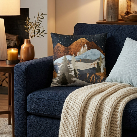 Winter Stars - Decorative Pillow Cover