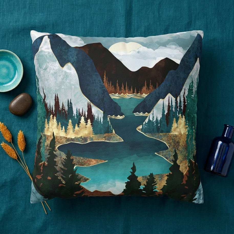 River Vista - Decorative Pillow Cover