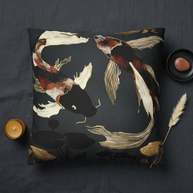 Metallic Koi IV - Decorative Pillow Cover