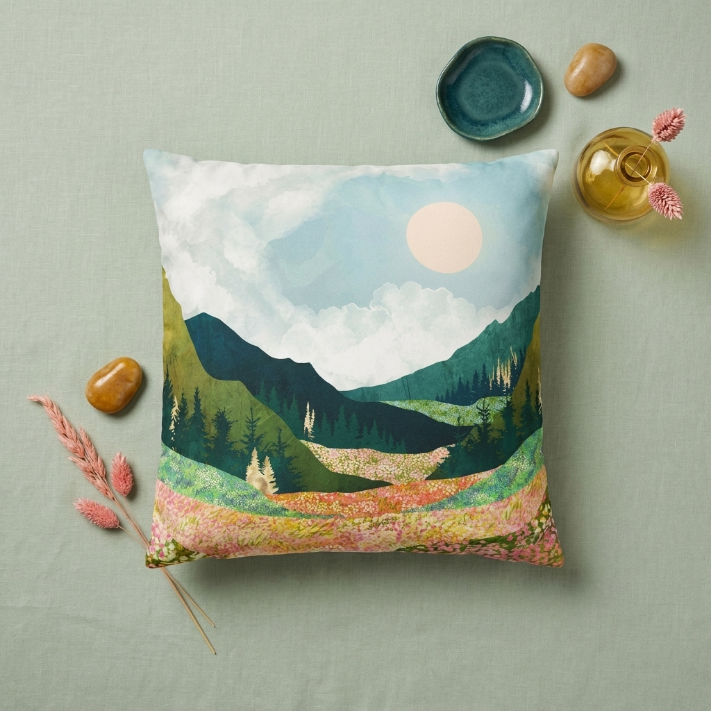 Spring Flower Vista - Decorative Pillow Cover