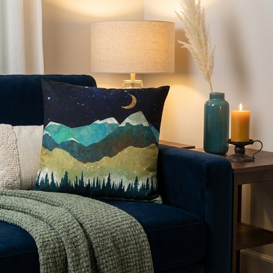 Snowy Night - Decorative Pillow Cover