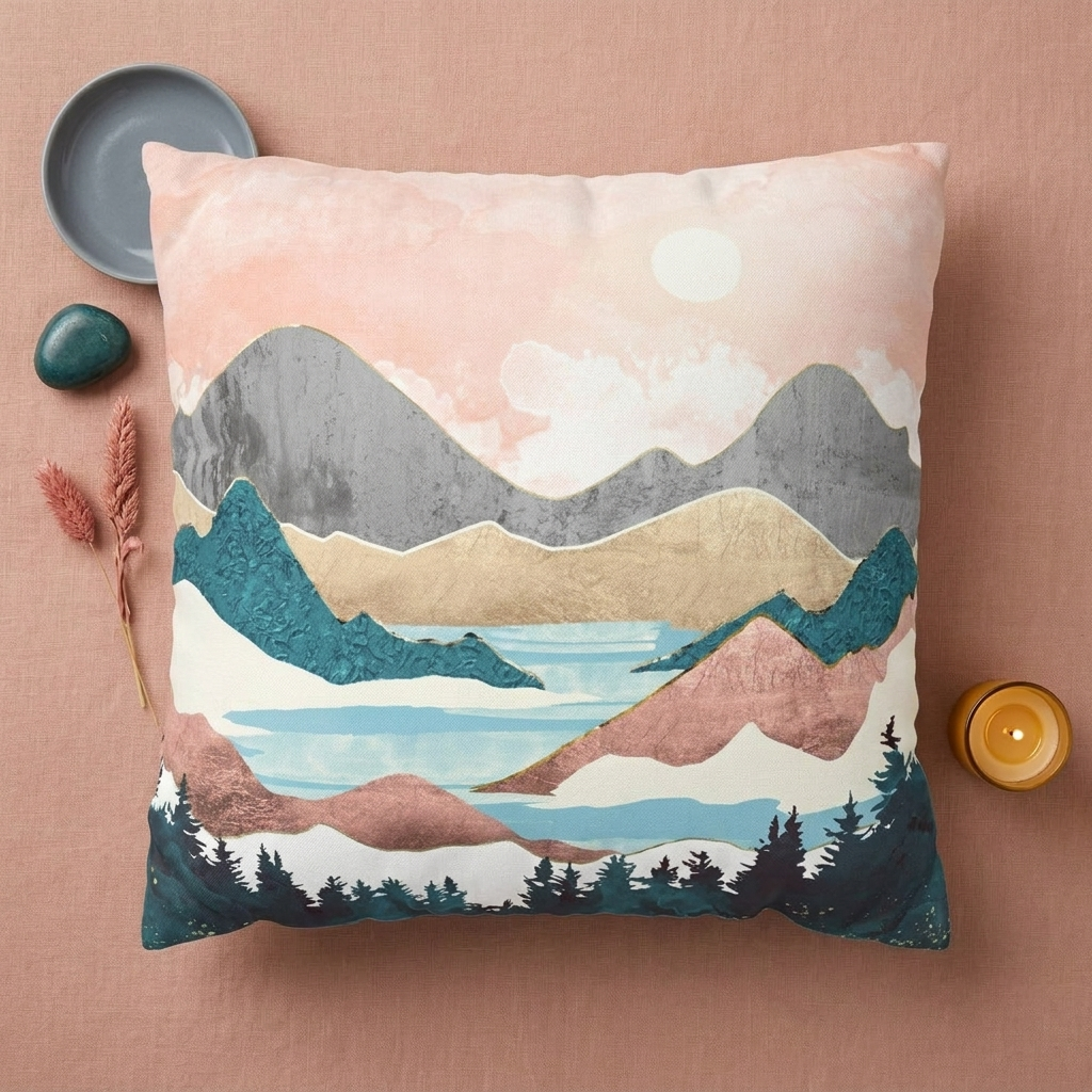 Lake Sunrise - Decorative Pillow Cover