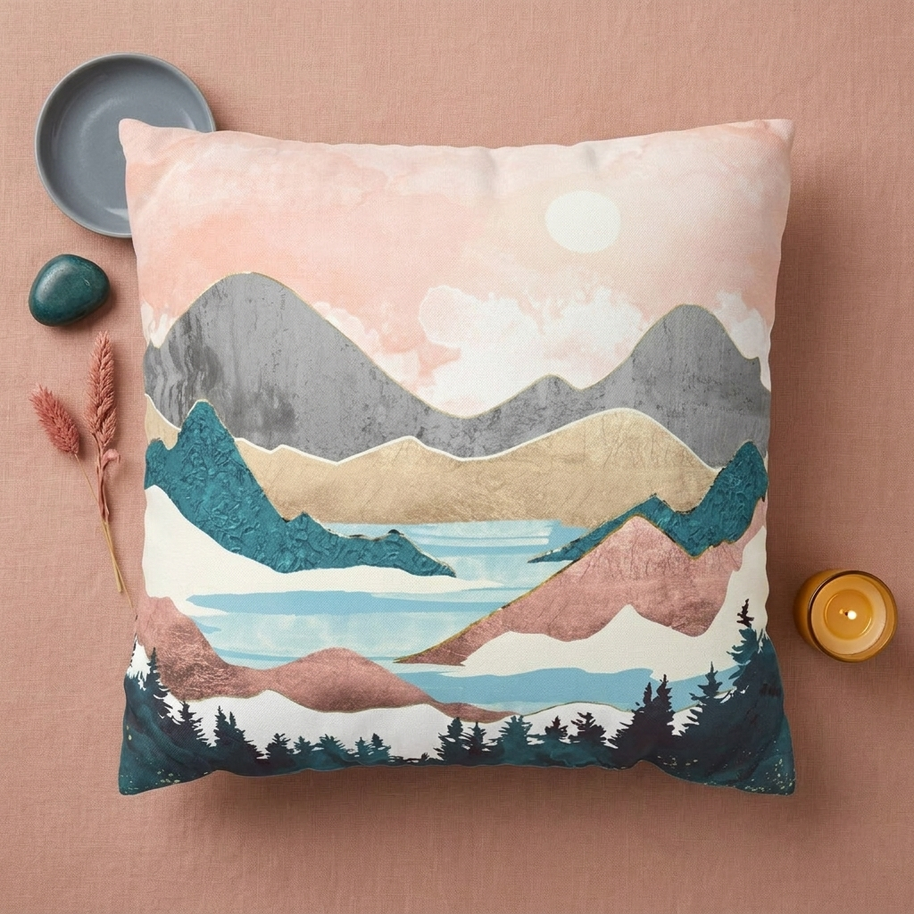Lake Sunrise - Decorative Pillow Cover