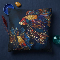 Metallic Betta Fish - Decorative Pillow Cover