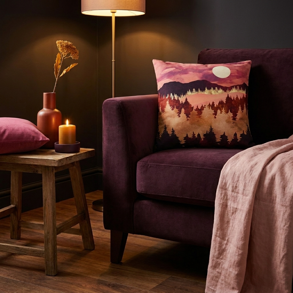 Autumn Sunset - Decorative Pillow Cover