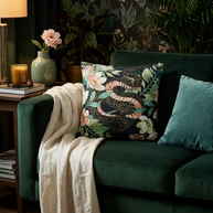 Floral Snake - Decorative Pillow Cover