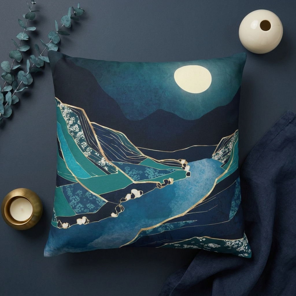 Spring River Night - Decorative Pillow Cover