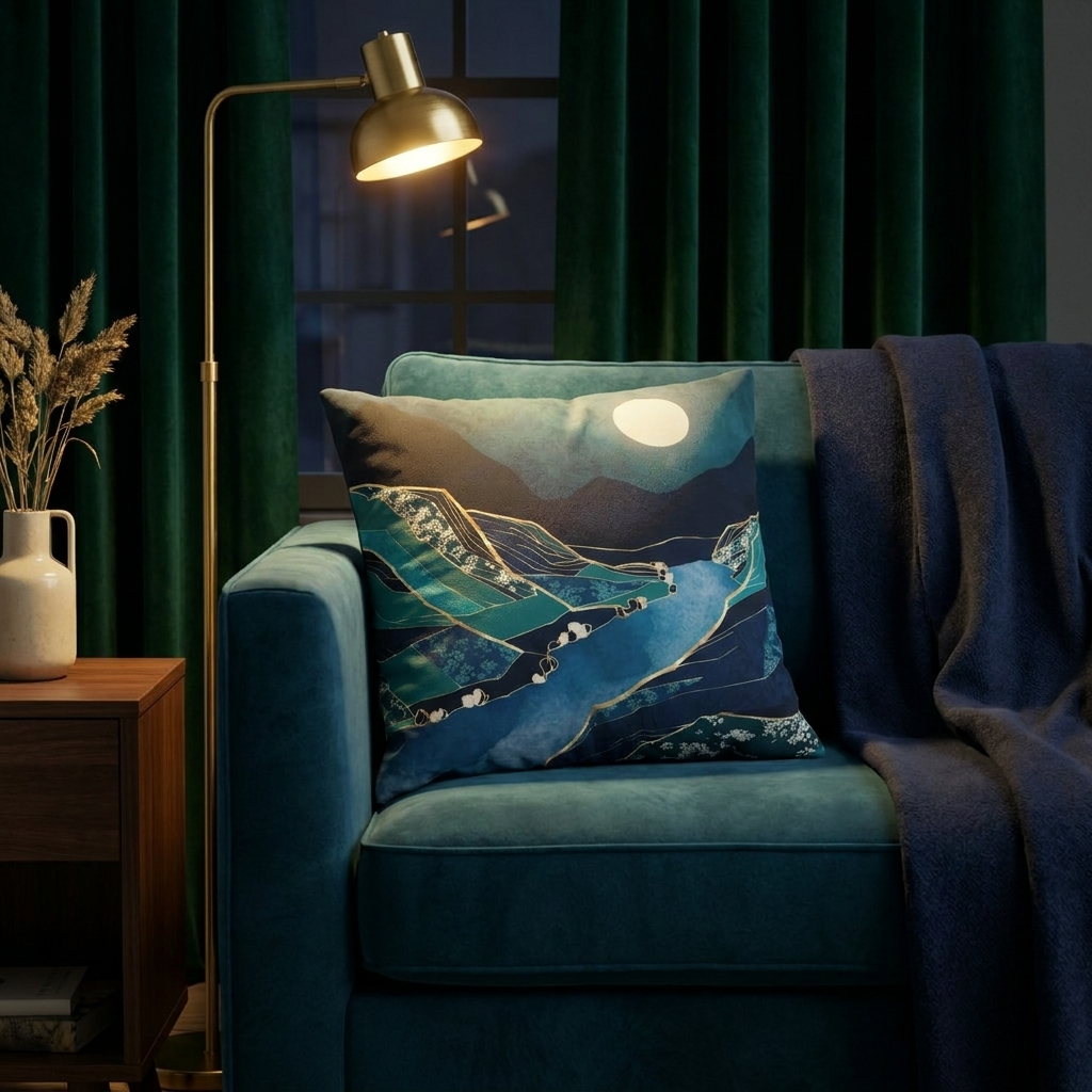 Spring River Night - Decorative Pillow Cover