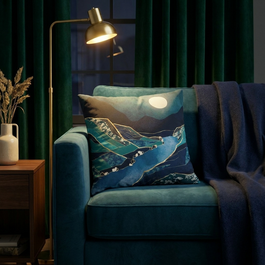 Spring River Night - Decorative Pillow Cover