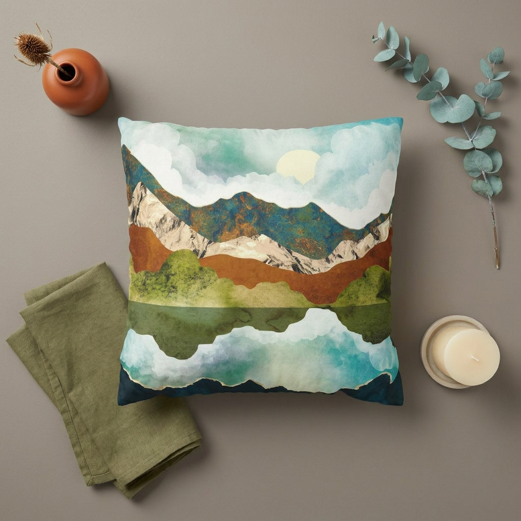 Spring Mountains - Decorative Pillow Cover