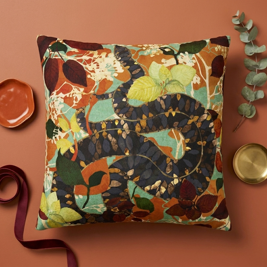 Fall Serpent Garden - Decorative Pillow Cover