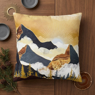 Misty Peaks - Decorative Pillow Cover