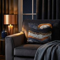 Metallic Mountains - Decorative Pillow Cover