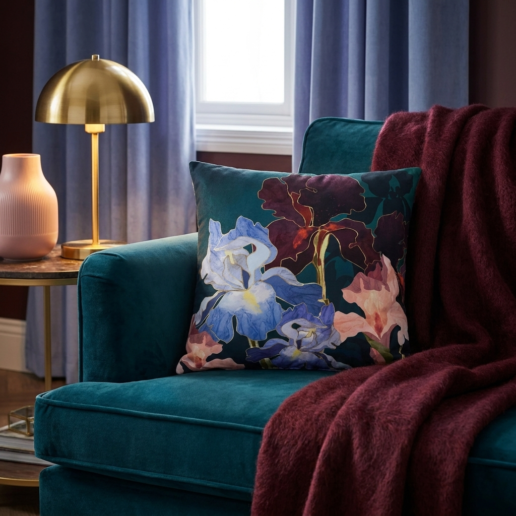 Iris Abstract - Decorative Pillow Cover