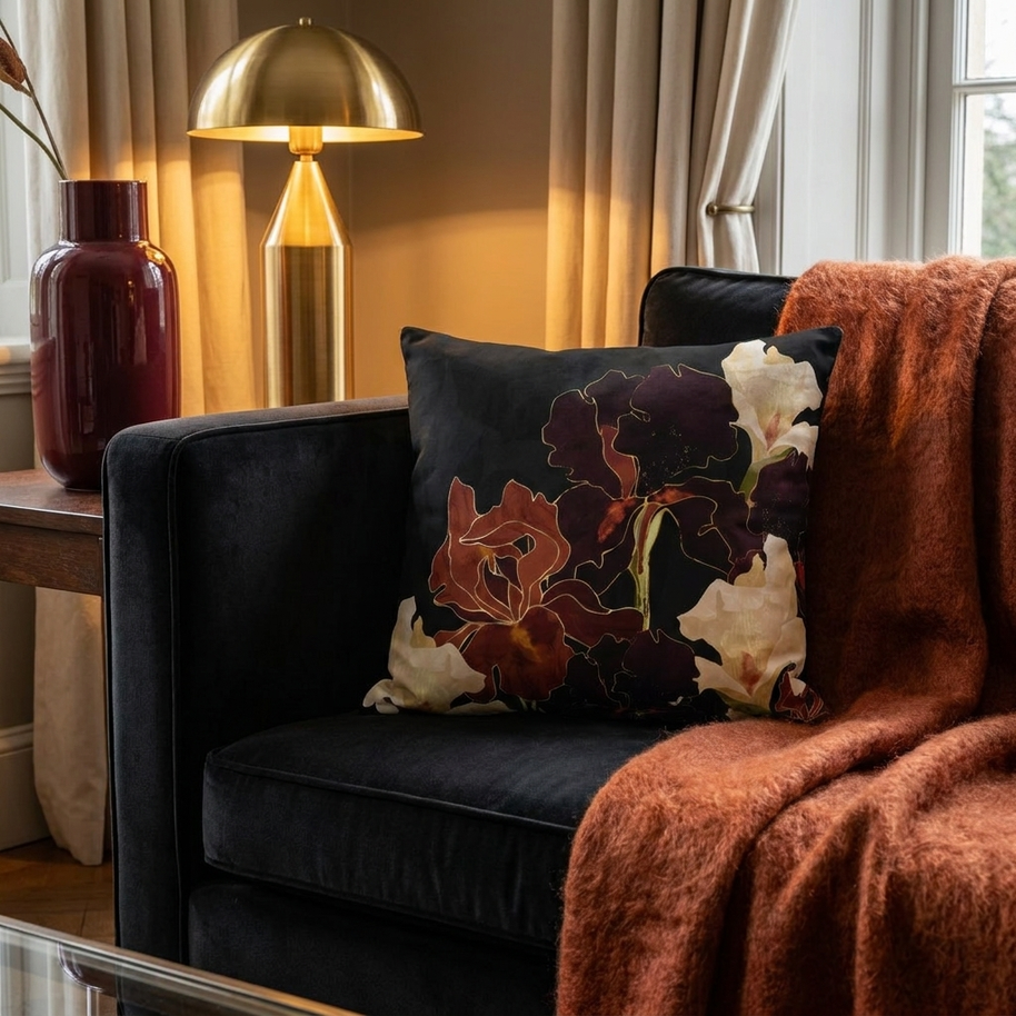 Autumn Iris - Decorative Pillow Cover