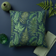 Blue Ferns - Decorative Pillow Cover