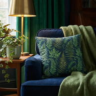 Blue Ferns - Decorative Pillow Cover