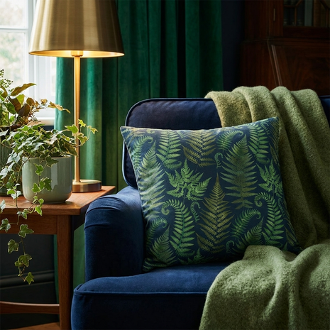Blue Ferns - Decorative Pillow Cover