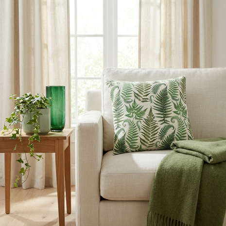 Cream Fern - Decorative Pillow Cover