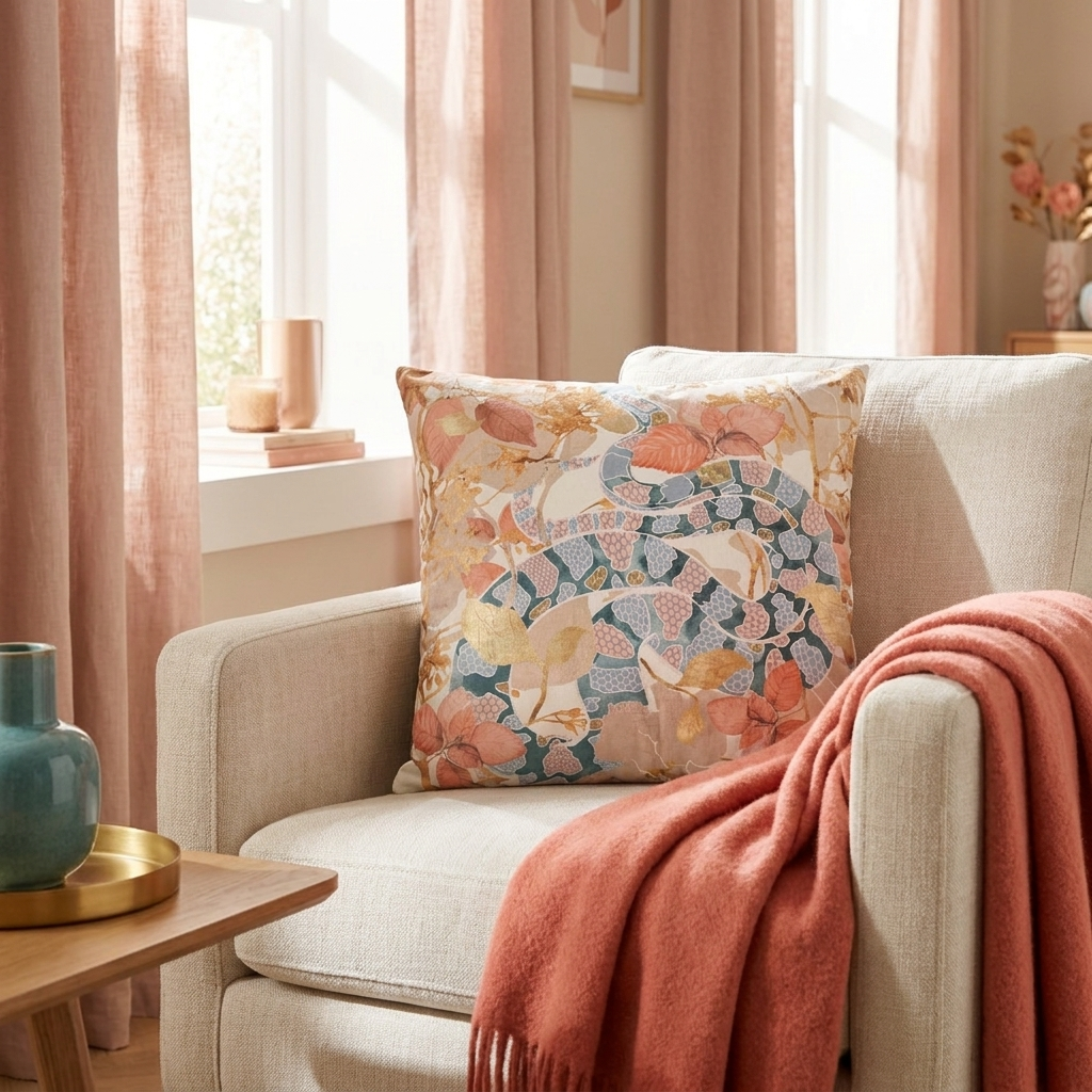 Coral Spring Garden - Decorative Pillow Cover
