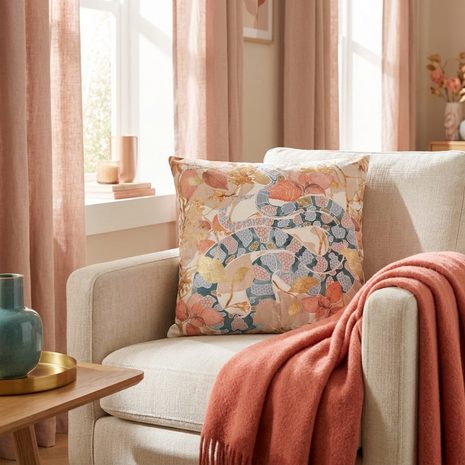 Coral Spring Garden - Decorative Pillow Cover