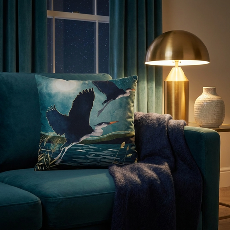 Evening Heron - Decorative Pillow Cover