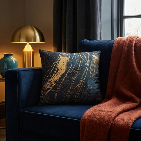 Metallic Jellyfish  - Decorative Pillow Cover