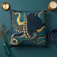 Metallic Octopus IV - Decorative Pillow Cover