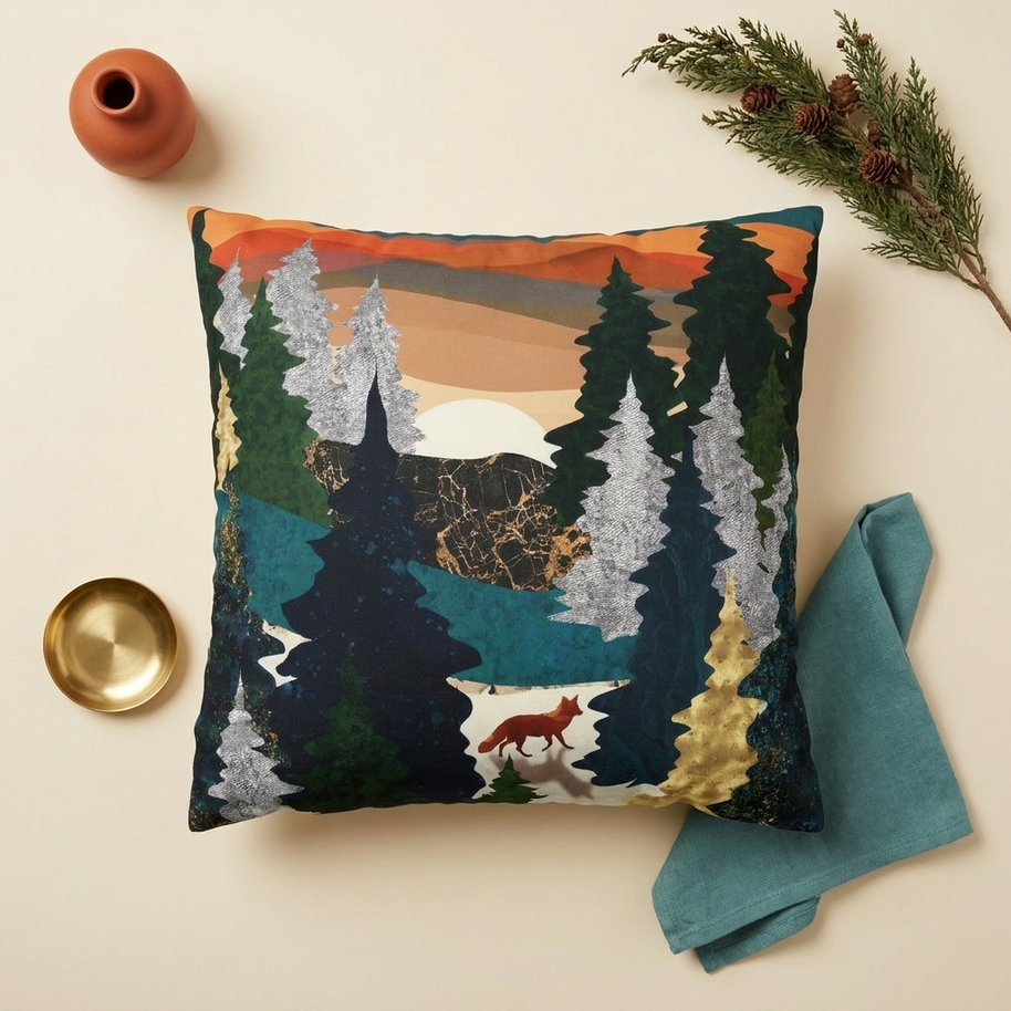Amber Fox  - Decorative Pillow Cover