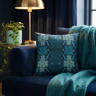 Blue and Teal Botanical - Decorative Pillow Cover