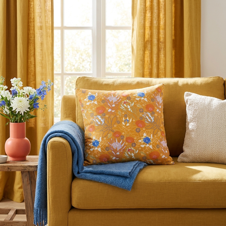 Mustard Protea - Decorative Pillow Cover