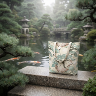 Crane and Bonsai with Cream - Tote Bag