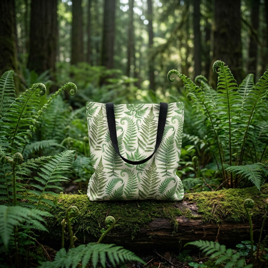 Ferns and Cream - Tote Bag