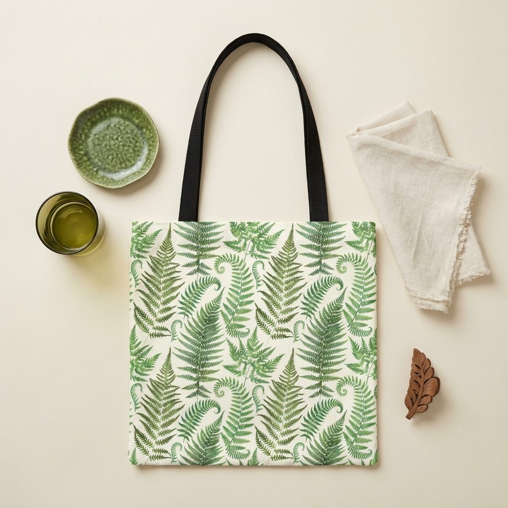Ferns and Cream - Tote Bag